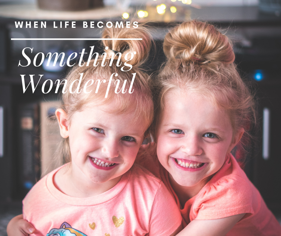 Adopted twin girls with messy buns and big smiles, Adoption Home Studies of Colorado